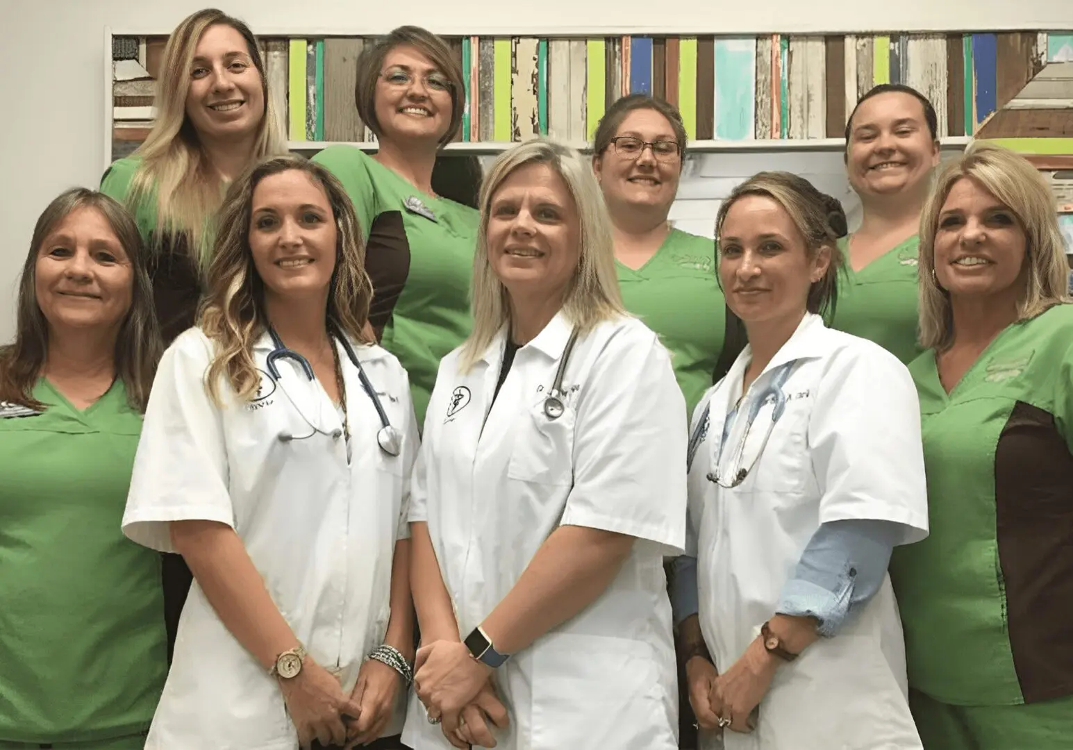 Diverse healthcare staff posing for photo