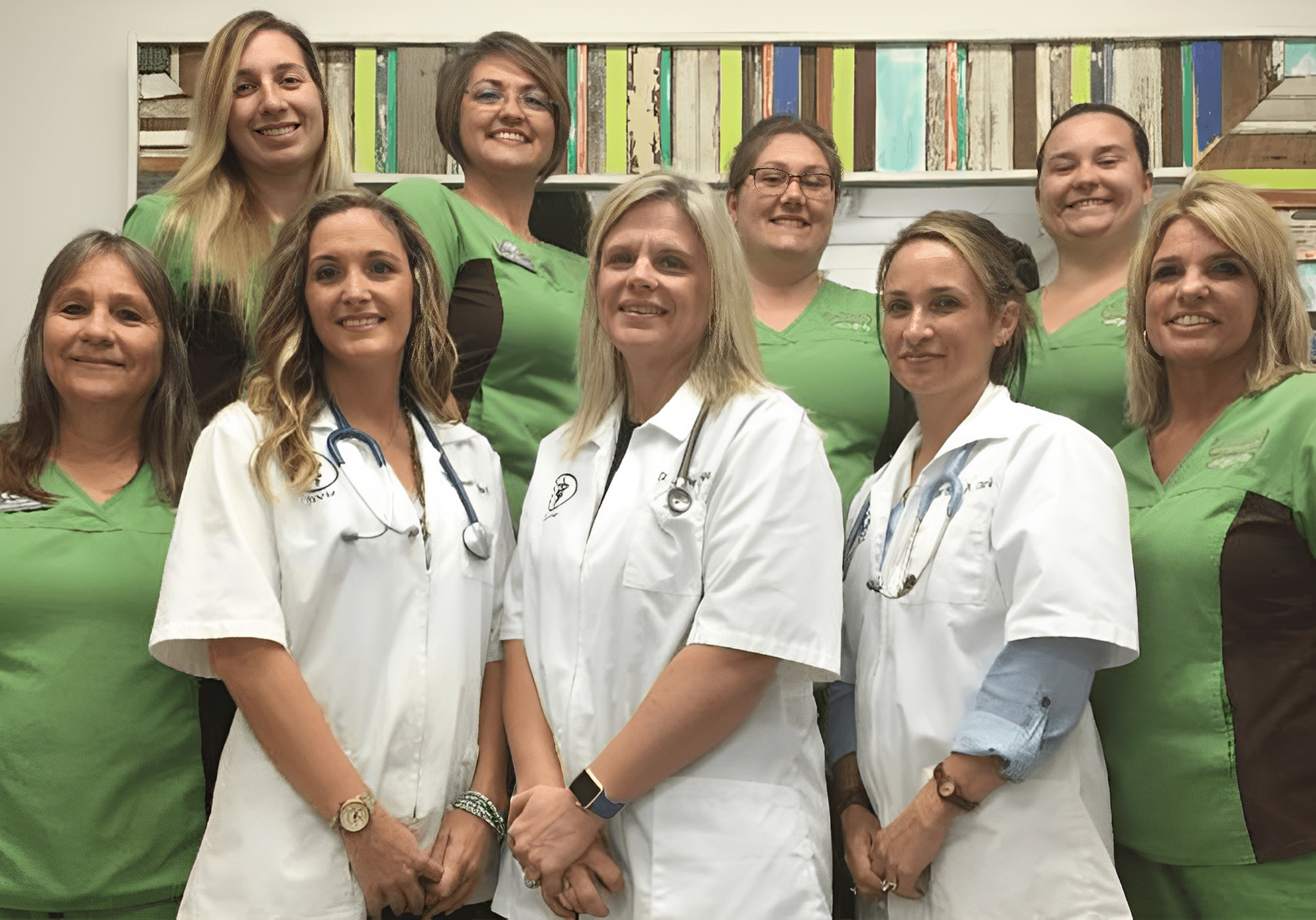 Diverse healthcare staff posing for photo